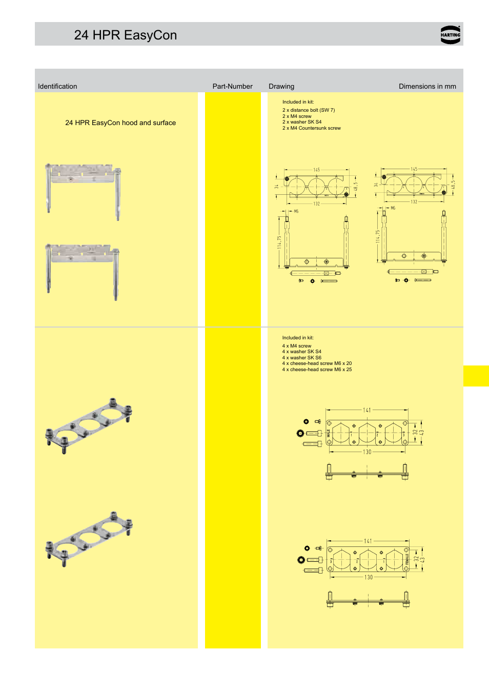 31 han, 24 hpr easycon | Northern Connectors Harting HAN Industrial Rectangular Connectors User Manual | Page 258 / 536