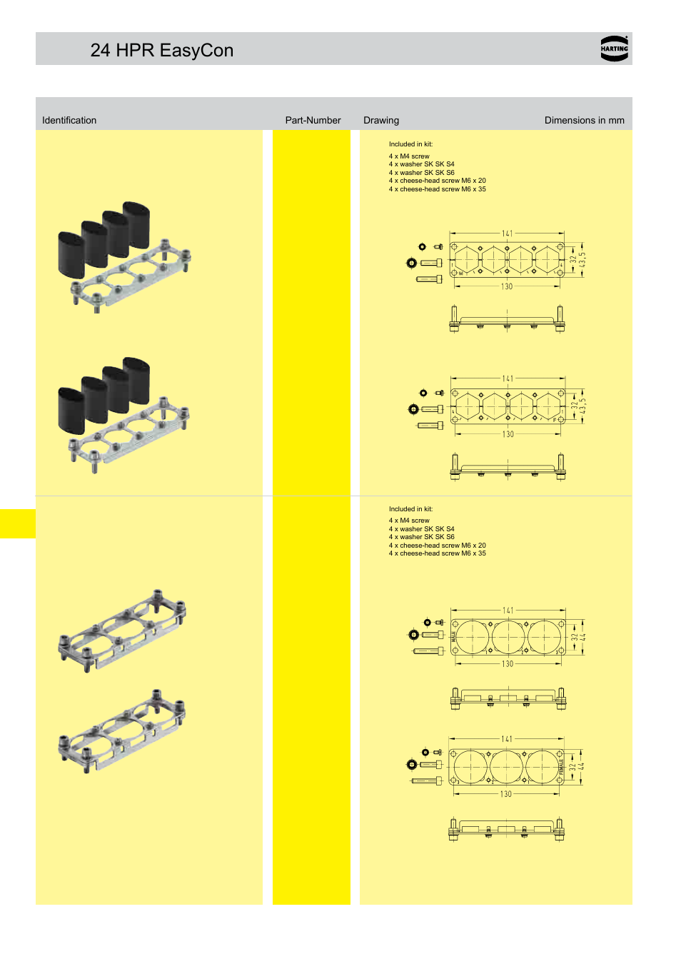 14 . 32 han, 24 hpr easycon | Northern Connectors Harting HAN Industrial Rectangular Connectors User Manual | Page 259 / 536