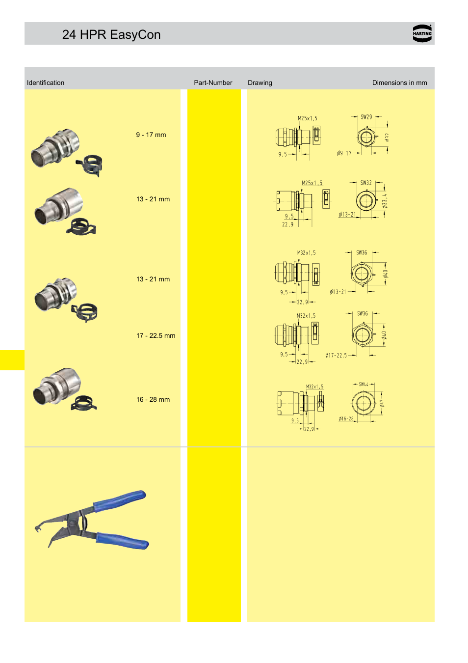 24 hpr easycon | Northern Connectors Harting HAN Industrial Rectangular Connectors User Manual | Page 261 / 536