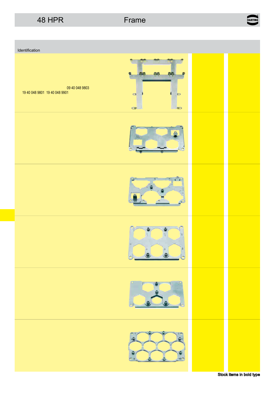 48 hpr frame | Northern Connectors Harting HAN Industrial Rectangular Connectors User Manual | Page 265 / 536