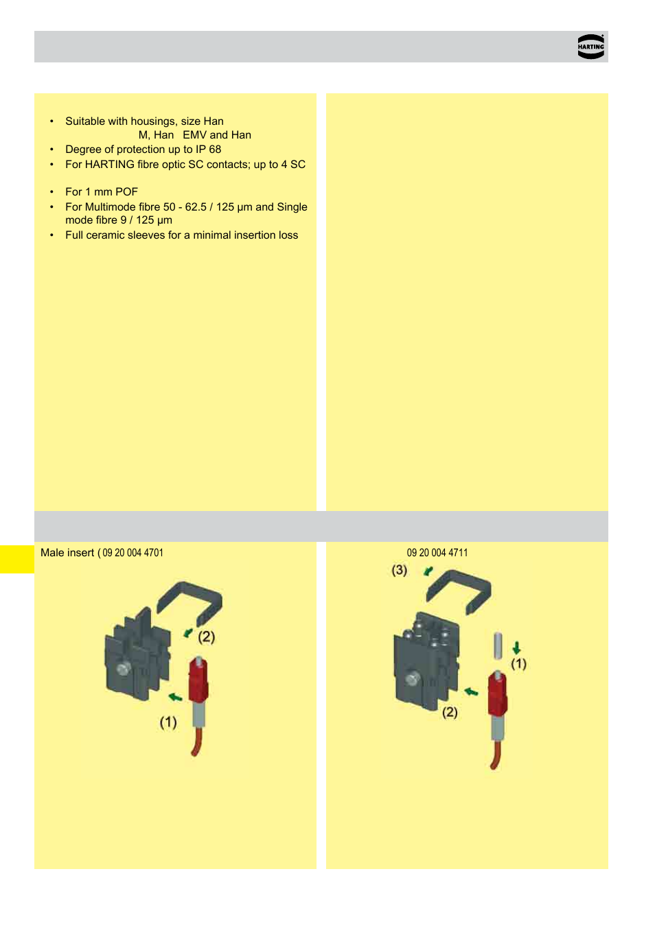 Han® 4 a sc, 4 a sc, 19 . 16 han | 4 a sc technical characteristics, Assembly instructions | Northern Connectors Harting HAN Industrial Rectangular Connectors User Manual | Page 307 / 536