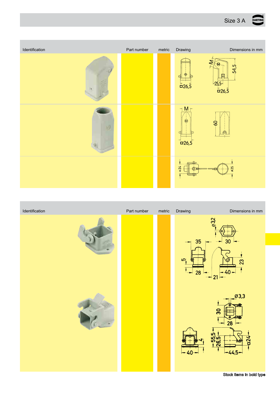 Standard hoods/housings han a | Northern Connectors Harting HAN Industrial Rectangular Connectors User Manual | Page 312 / 536