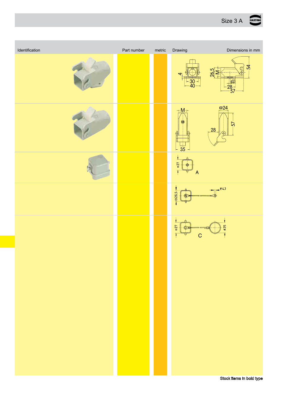 Standard hoods/housings han a | Northern Connectors Harting HAN Industrial Rectangular Connectors User Manual | Page 313 / 536