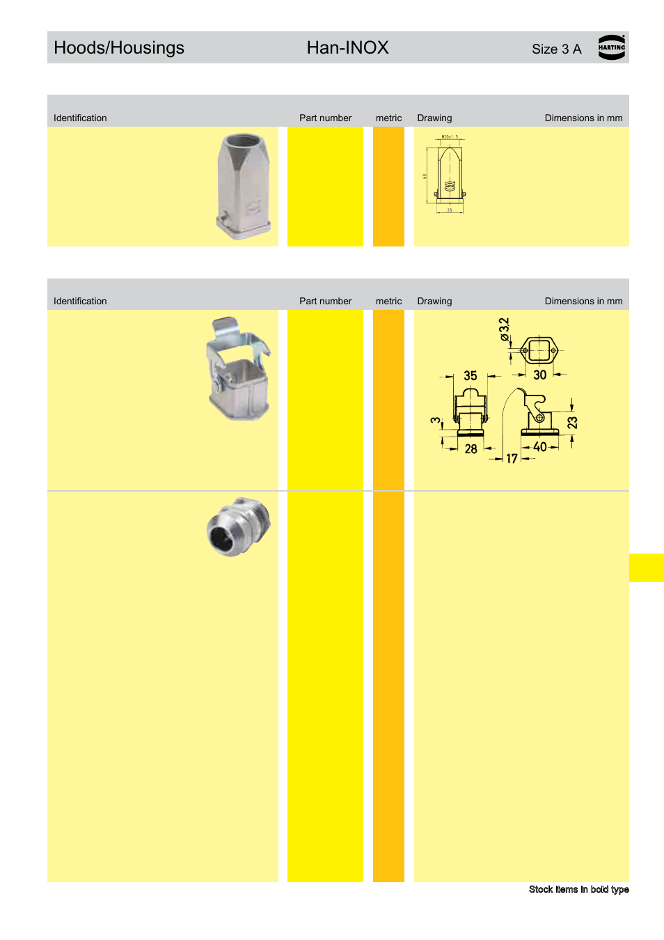 Hoods/housings han-inox | Northern Connectors Harting HAN Industrial Rectangular Connectors User Manual | Page 316 / 536