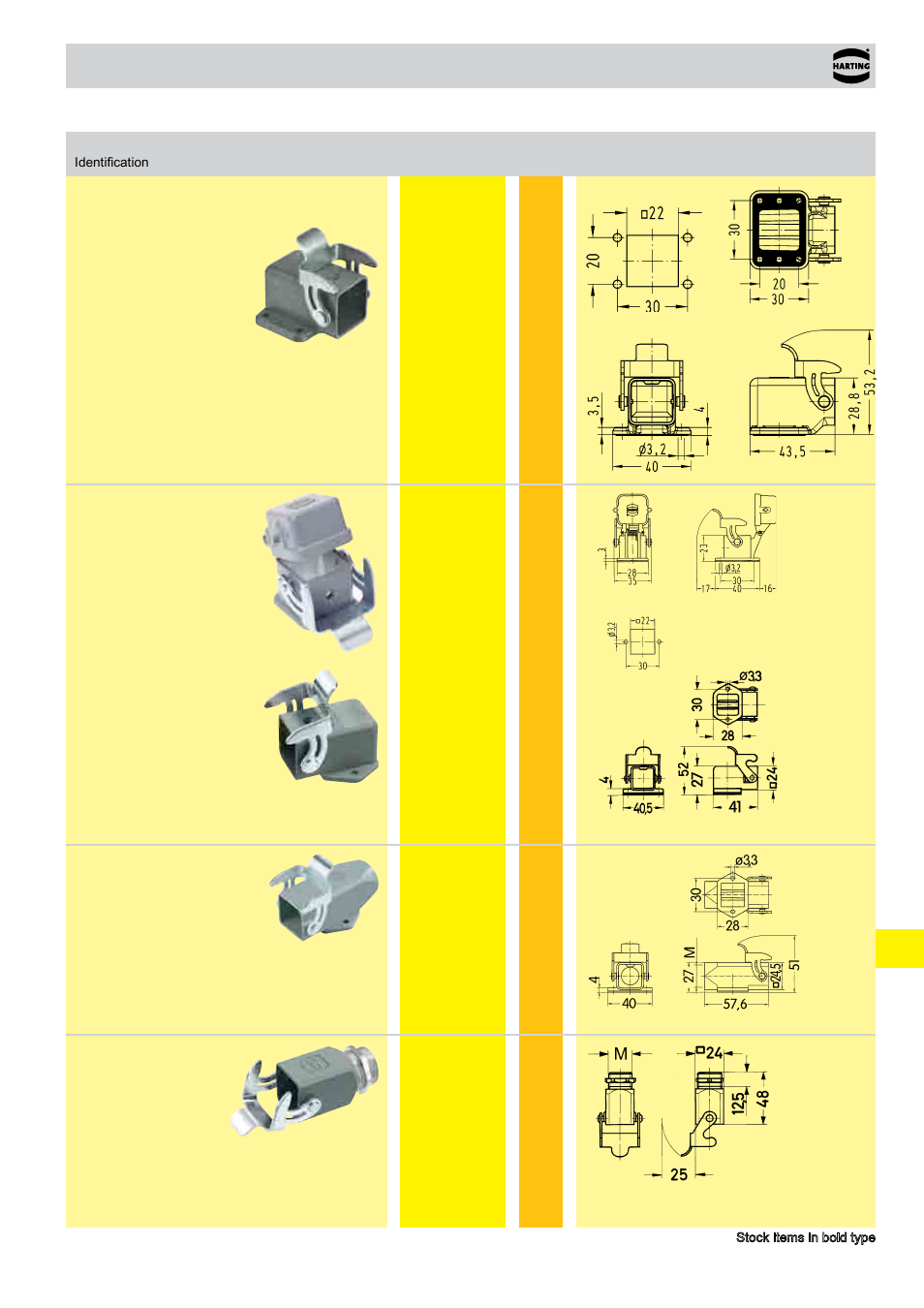 Standard hoods/housings han a, Size 3 a | Northern Connectors Harting HAN Industrial Rectangular Connectors User Manual | Page 345 / 536