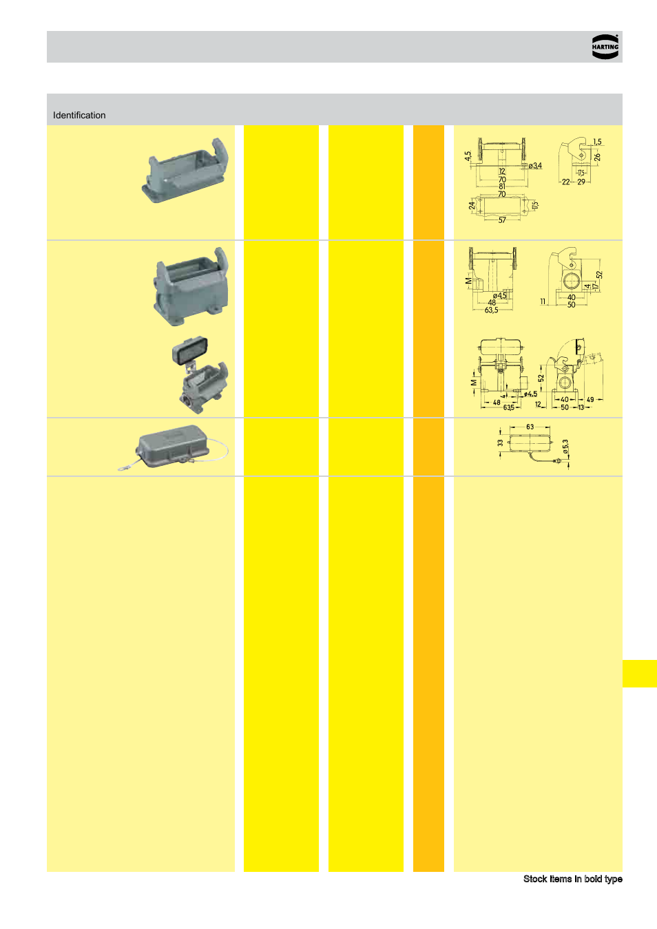 Standard hoods/housings han a, Size 10 a | Northern Connectors Harting HAN Industrial Rectangular Connectors User Manual | Page 361 / 536