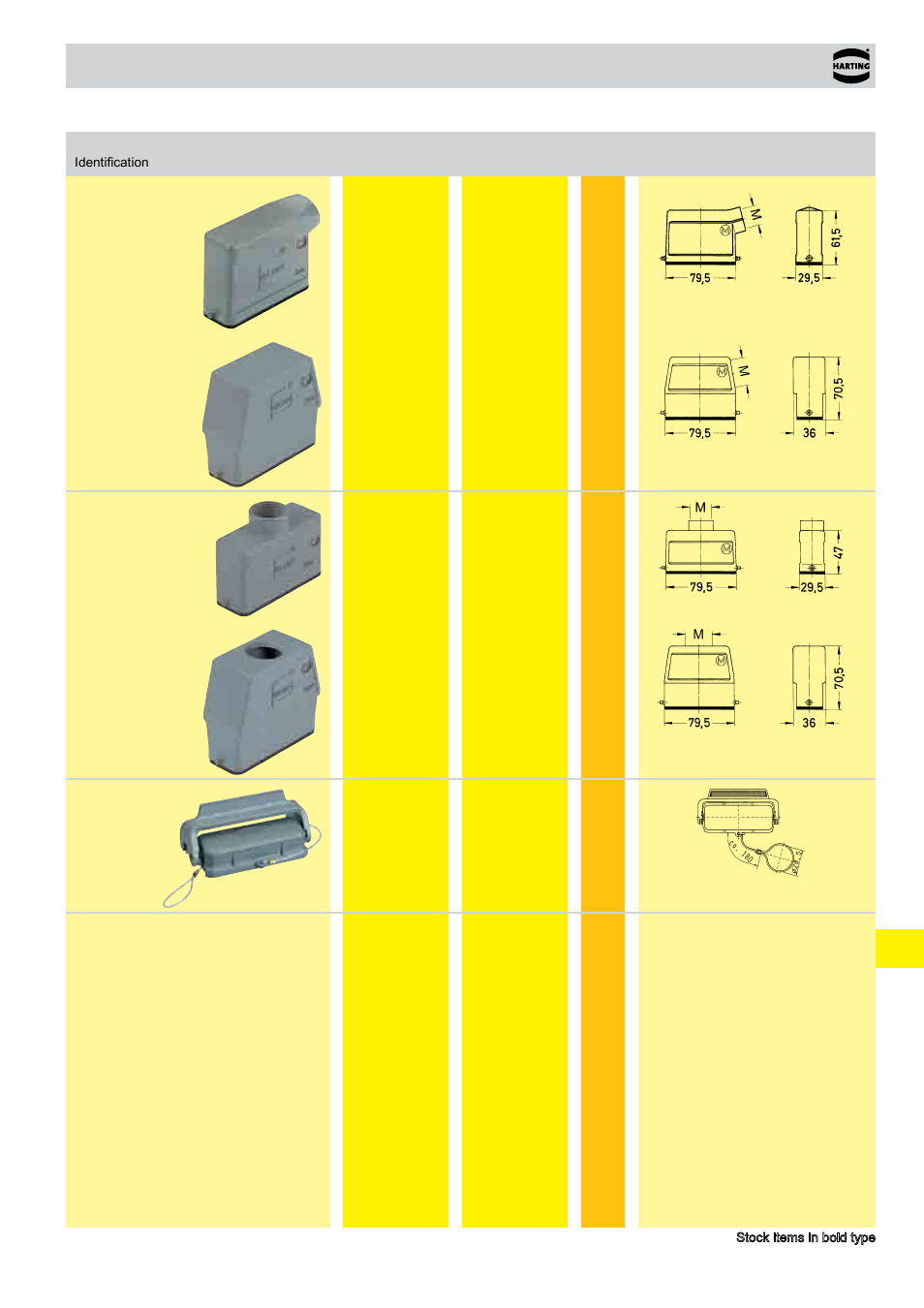 Size han® 16 a, Standard hoods/housings, Size han | 16 a, Standard hoods/housings han a, Size 16 a | Northern Connectors Harting HAN Industrial Rectangular Connectors User Manual | Page 363 / 536