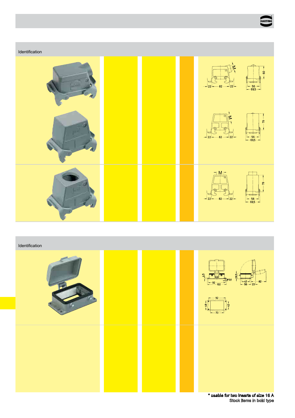 Standard hoods/housings han a, Size 32 a | Northern Connectors Harting HAN Industrial Rectangular Connectors User Manual | Page 368 / 536