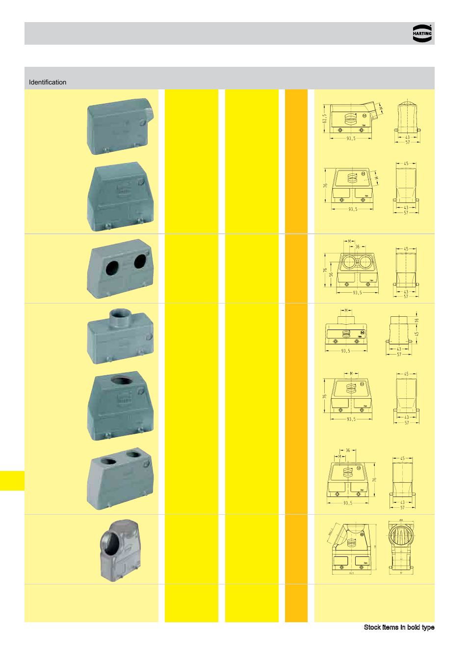 Size han® 16 b, Standard hoods/housings, Size han | 16 b, Standard hoods/housings han, Size 16 b | Northern Connectors Harting HAN Industrial Rectangular Connectors User Manual | Page 406 / 536