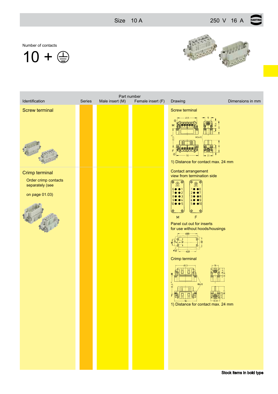 Han® 10 a, 10 a | Northern Connectors Harting HAN Industrial Rectangular Connectors User Manual | Page 41 / 536