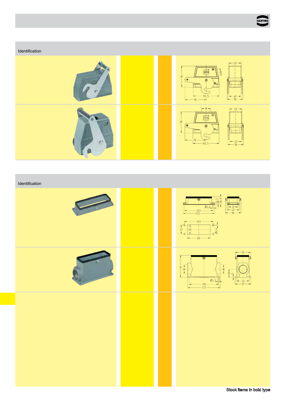 Standard hoods/housings han, Size 16 b | Northern Connectors Harting HAN Industrial Rectangular Connectors User Manual | Page 416 / 536