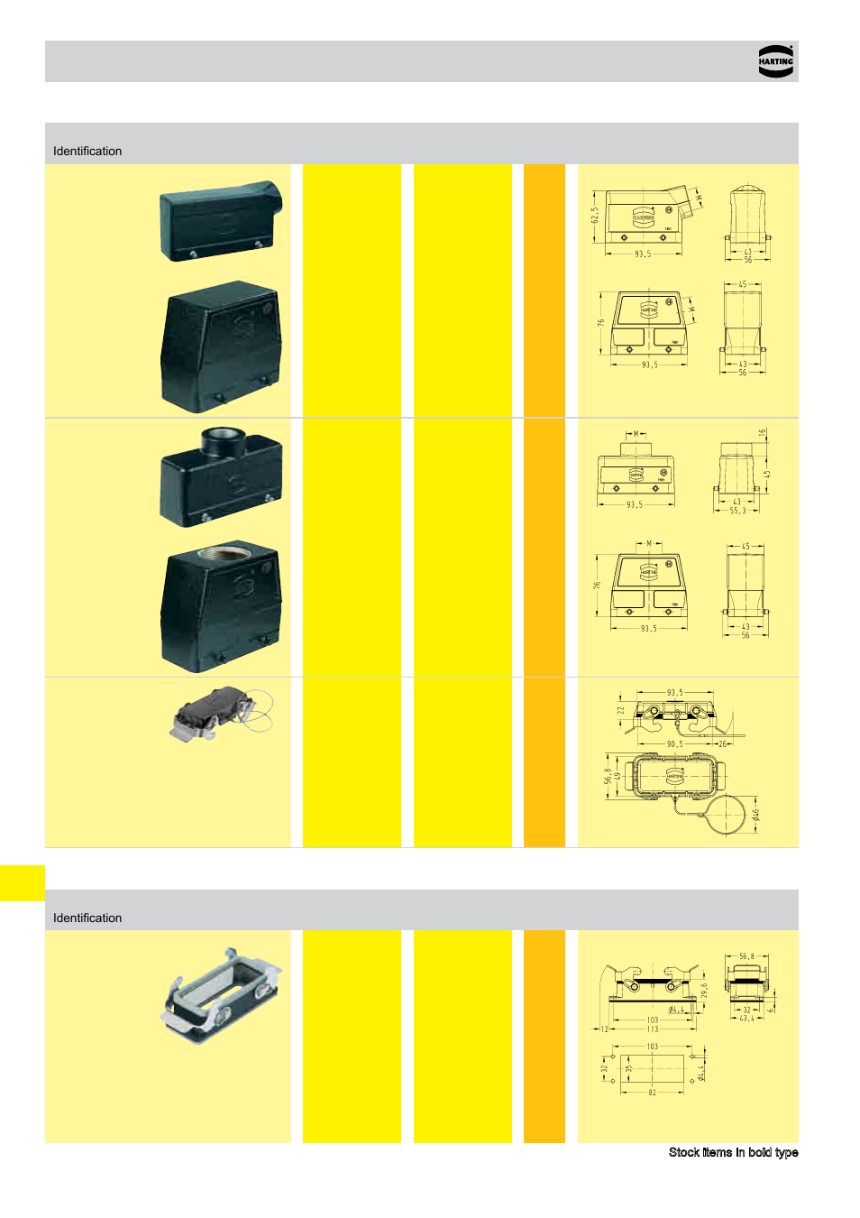 Han® m, Hoods/housings han, Size 16 b | Northern Connectors Harting HAN Industrial Rectangular Connectors User Manual | Page 418 / 536