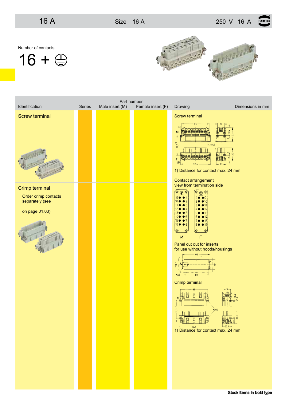 Han® 16 a, 16 a | Northern Connectors Harting HAN Industrial Rectangular Connectors User Manual | Page 42 / 536