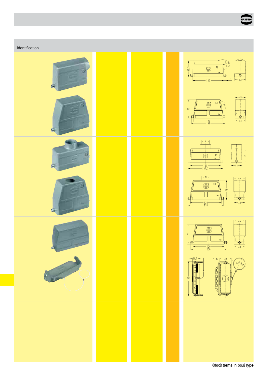 Standard hoods/housings han, Size 24 b | Northern Connectors Harting HAN Industrial Rectangular Connectors User Manual | Page 430 / 536