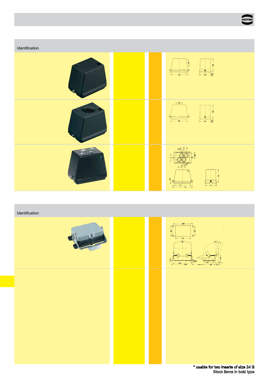 Han® m, Hoods/housings han, Size 48 b | Northern Connectors Harting HAN Industrial Rectangular Connectors User Manual | Page 448 / 536