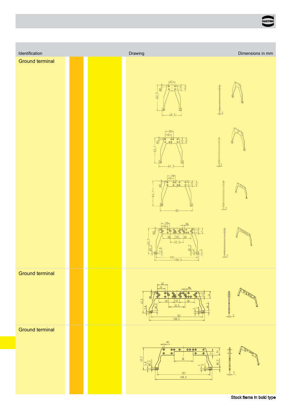 Ground terminal, Accessories | Northern Connectors Harting HAN Industrial Rectangular Connectors User Manual | Page 478 / 536