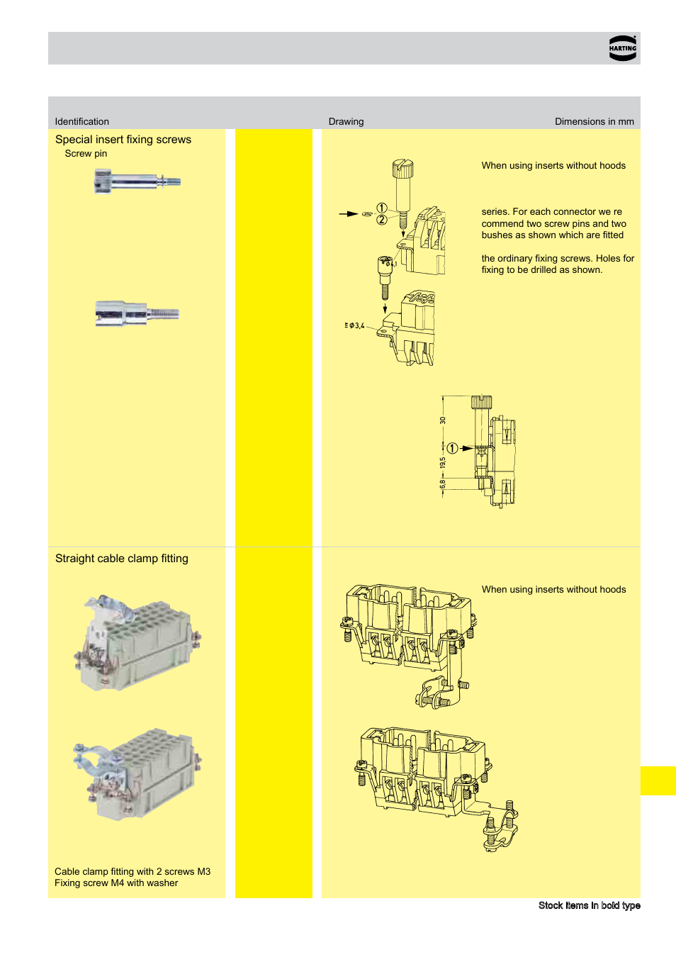 Special insert fixing screws, Accessories | Northern Connectors Harting HAN Industrial Rectangular Connectors User Manual | Page 481 / 536