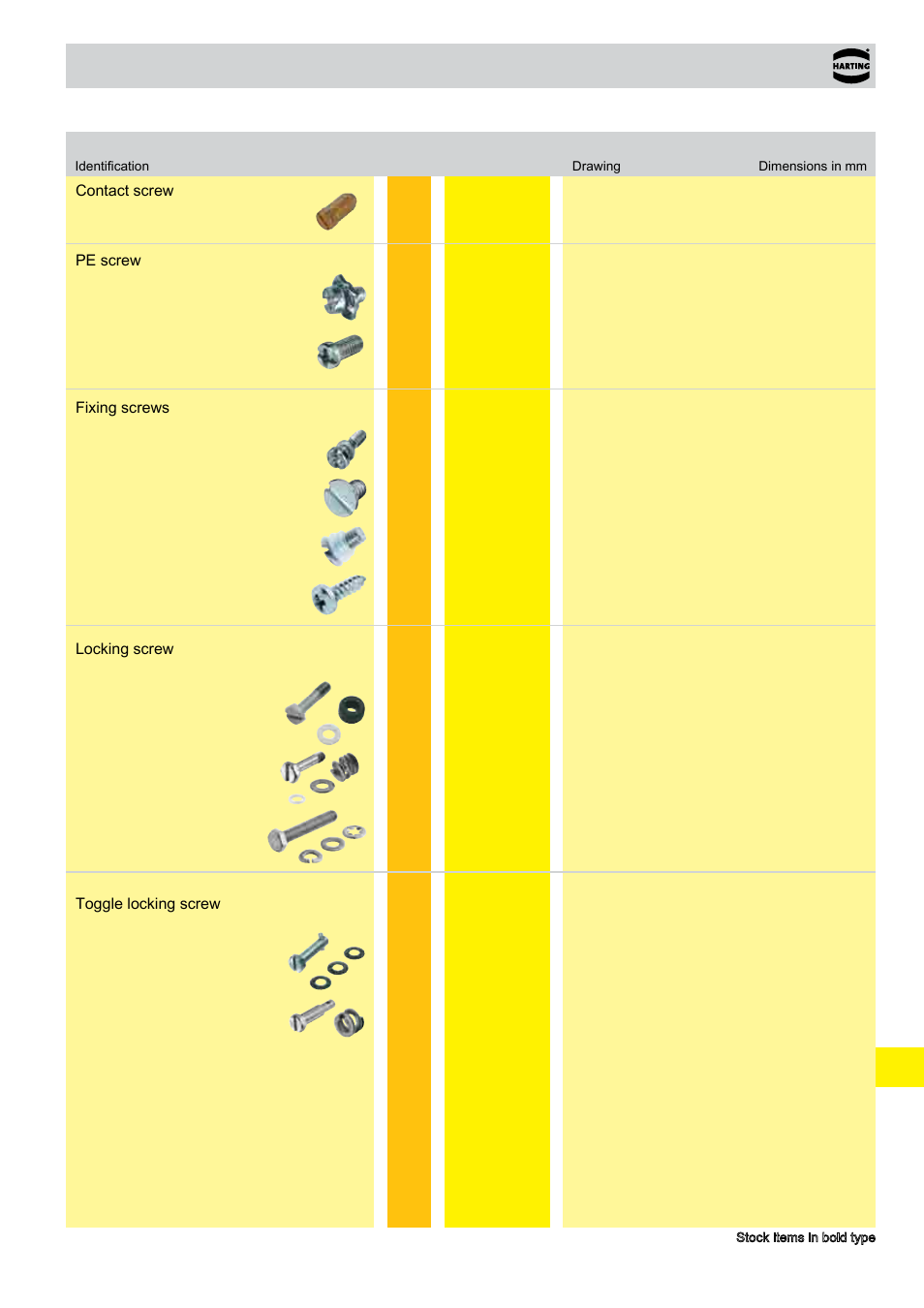 Screws, Accessories | Northern Connectors Harting HAN Industrial Rectangular Connectors User Manual | Page 483 / 536