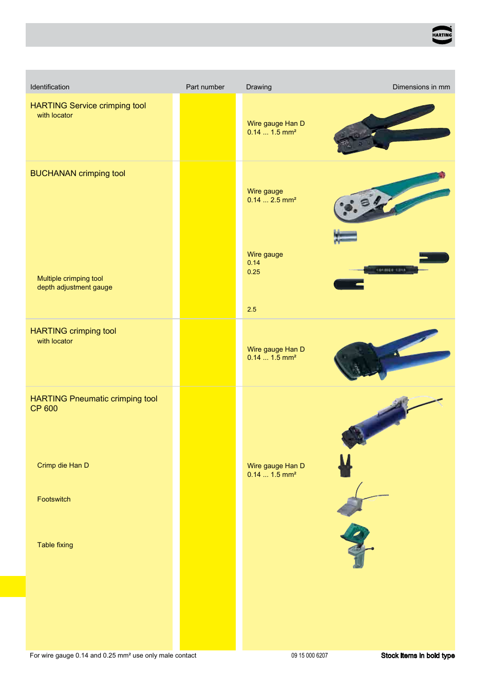 Tools for contacts han d, Tools, Han d | For contacts | Northern Connectors Harting HAN Industrial Rectangular Connectors User Manual | Page 490 / 536