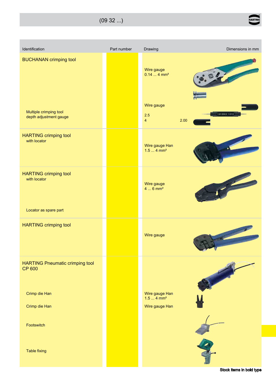 Tools for contacts han ® c, Tools for contacts han, Tools | For contacts | Northern Connectors Harting HAN Industrial Rectangular Connectors User Manual | Page 497 / 536