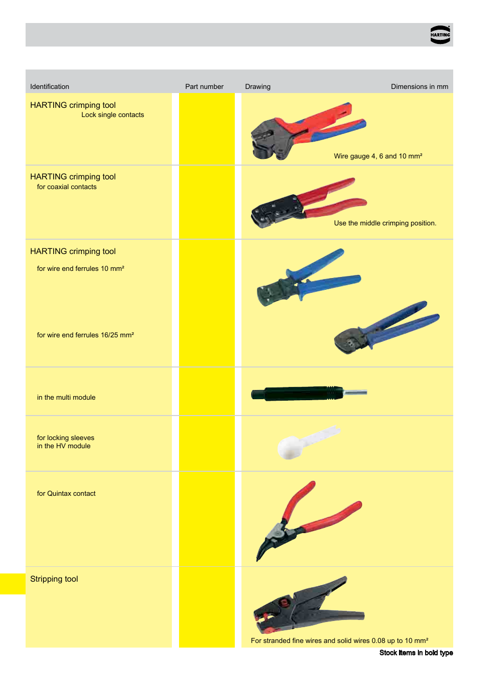 Tools for other contacts, Tools, Other contacts | Northern Connectors Harting HAN Industrial Rectangular Connectors User Manual | Page 500 / 536