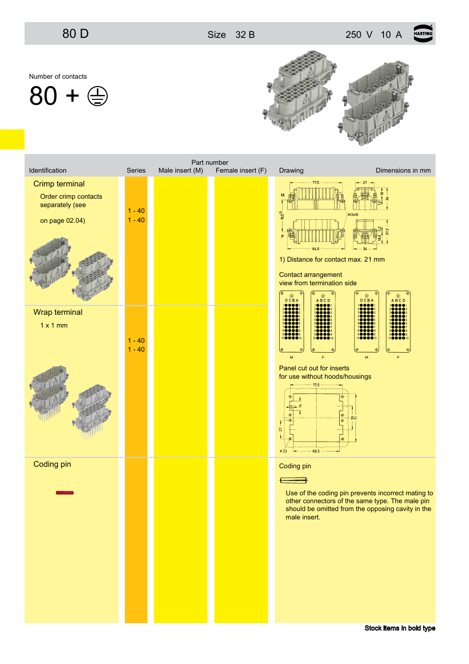 Han® 80 dd, 80 d, 02 . 18 han | Northern Connectors Harting HAN Industrial Rectangular Connectors User Manual | Page 62 / 536