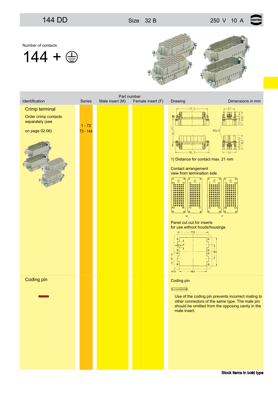 Han® 144 dd, 144 dd, 19 han | Northern Connectors Harting HAN Industrial Rectangular Connectors User Manual | Page 63 / 536