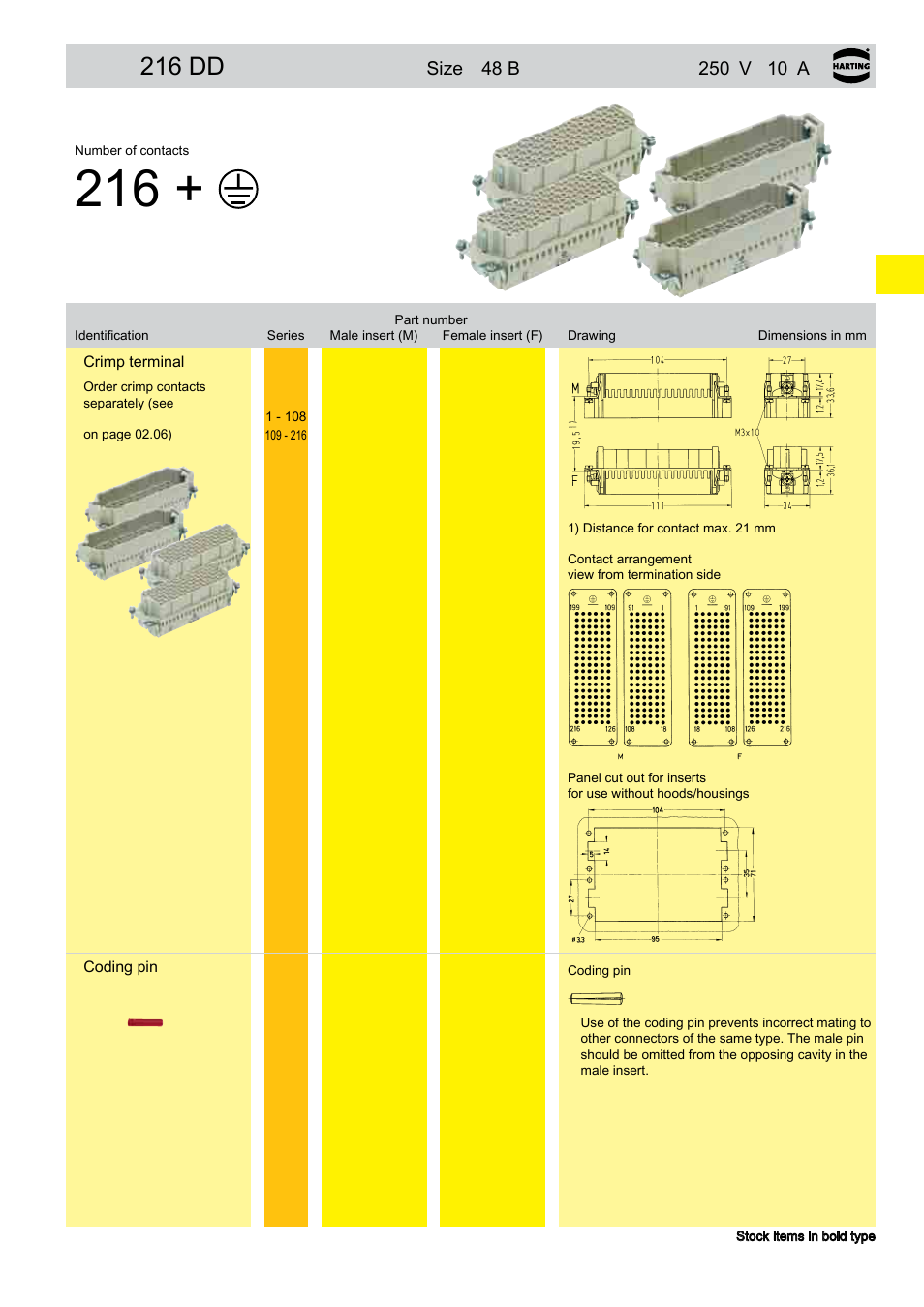 Han® 216 dd, 216 dd, 21 han | Northern Connectors Harting HAN Industrial Rectangular Connectors User Manual | Page 65 / 536
