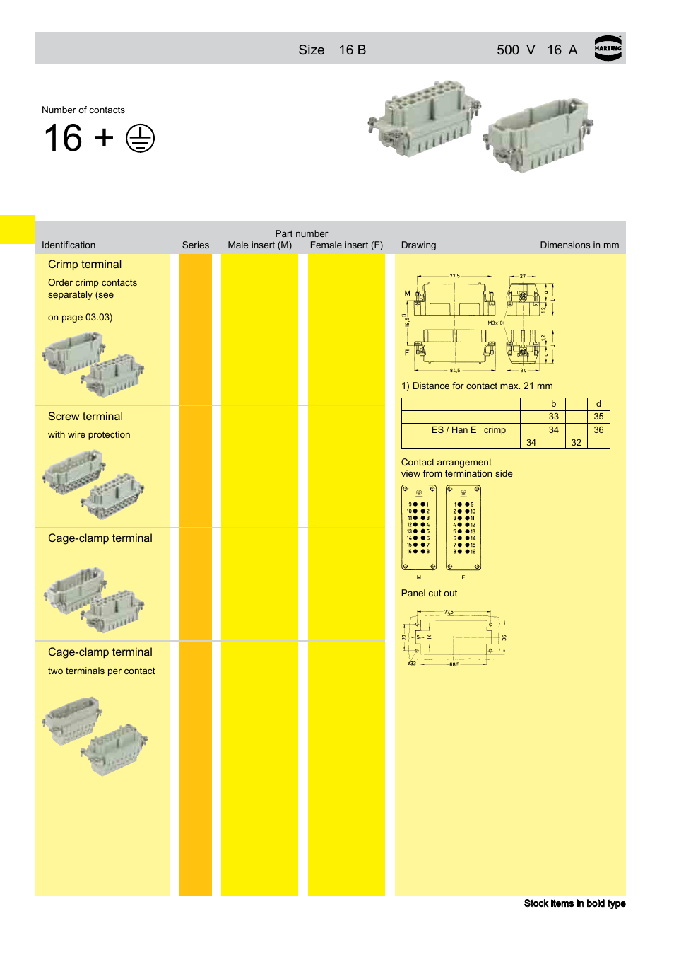 Han® 16 e / han® 16 es / han® 16 ess, 16 e | Northern Connectors Harting HAN Industrial Rectangular Connectors User Manual | Page 84 / 536