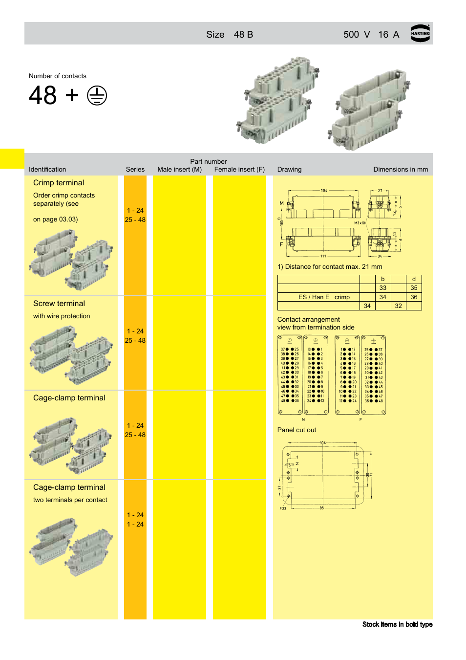 Han® 48 e / han® 48 es / han® 48 ess, 48 e | Northern Connectors Harting HAN Industrial Rectangular Connectors User Manual | Page 92 / 536