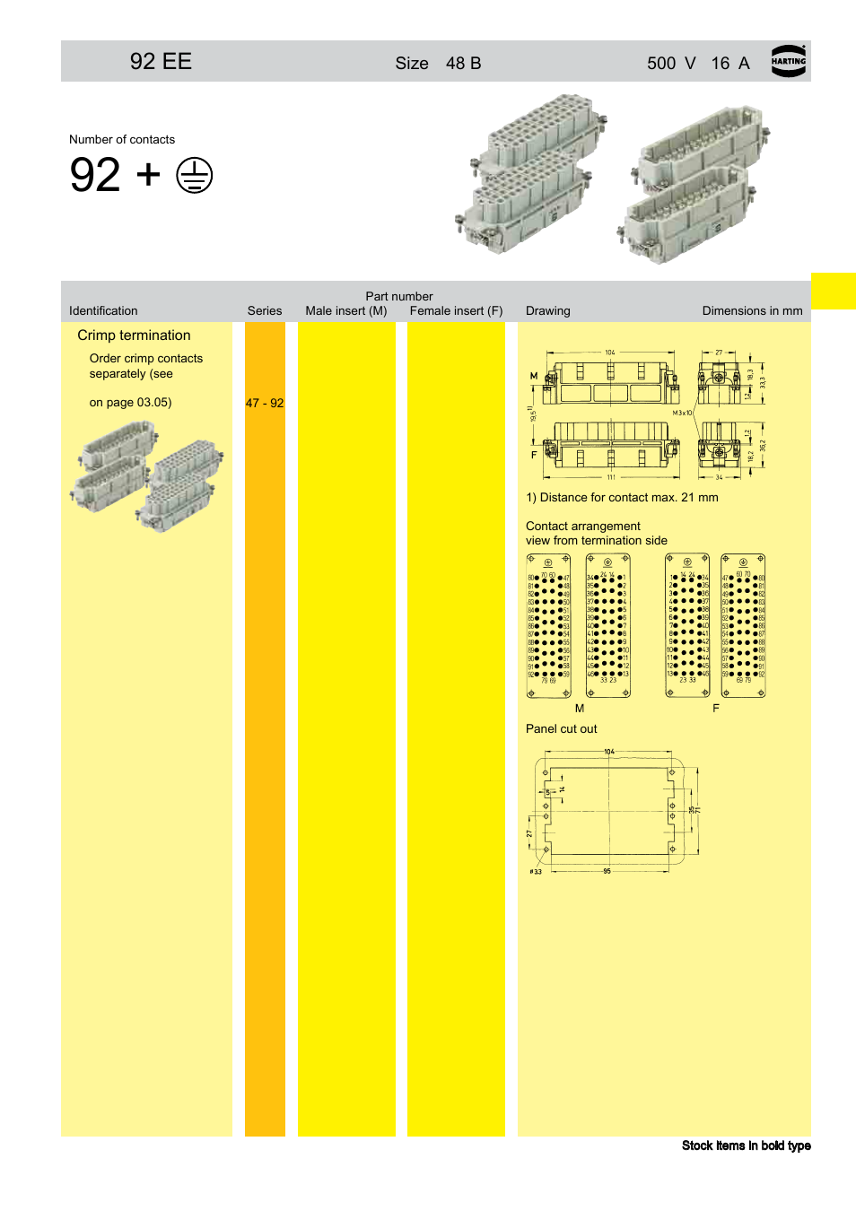 Han® 92 ee, 92 ee | Northern Connectors Harting HAN Industrial Rectangular Connectors User Manual | Page 93 / 536