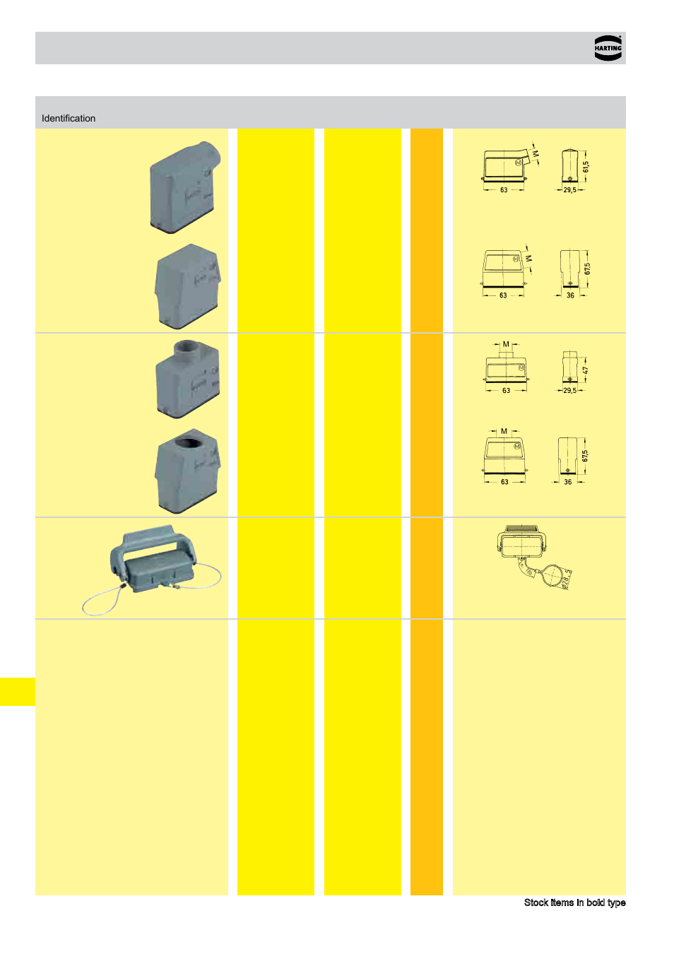 Size han, 10 a, Standard hoods/housings | Standard hoods/housings han a, Size 10 a | Northern Connectors Harting HAN Industrial Rectangular Connectors User Manual | Page 20 / 108