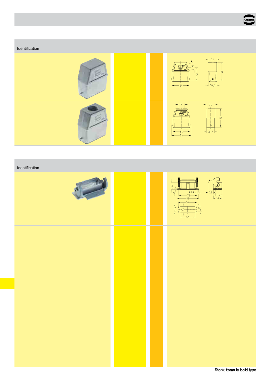 Hoods/housings han, Size 10 a | Northern Connectors Harting HAN Industrial Rectangular Connectors User Manual | Page 22 / 108