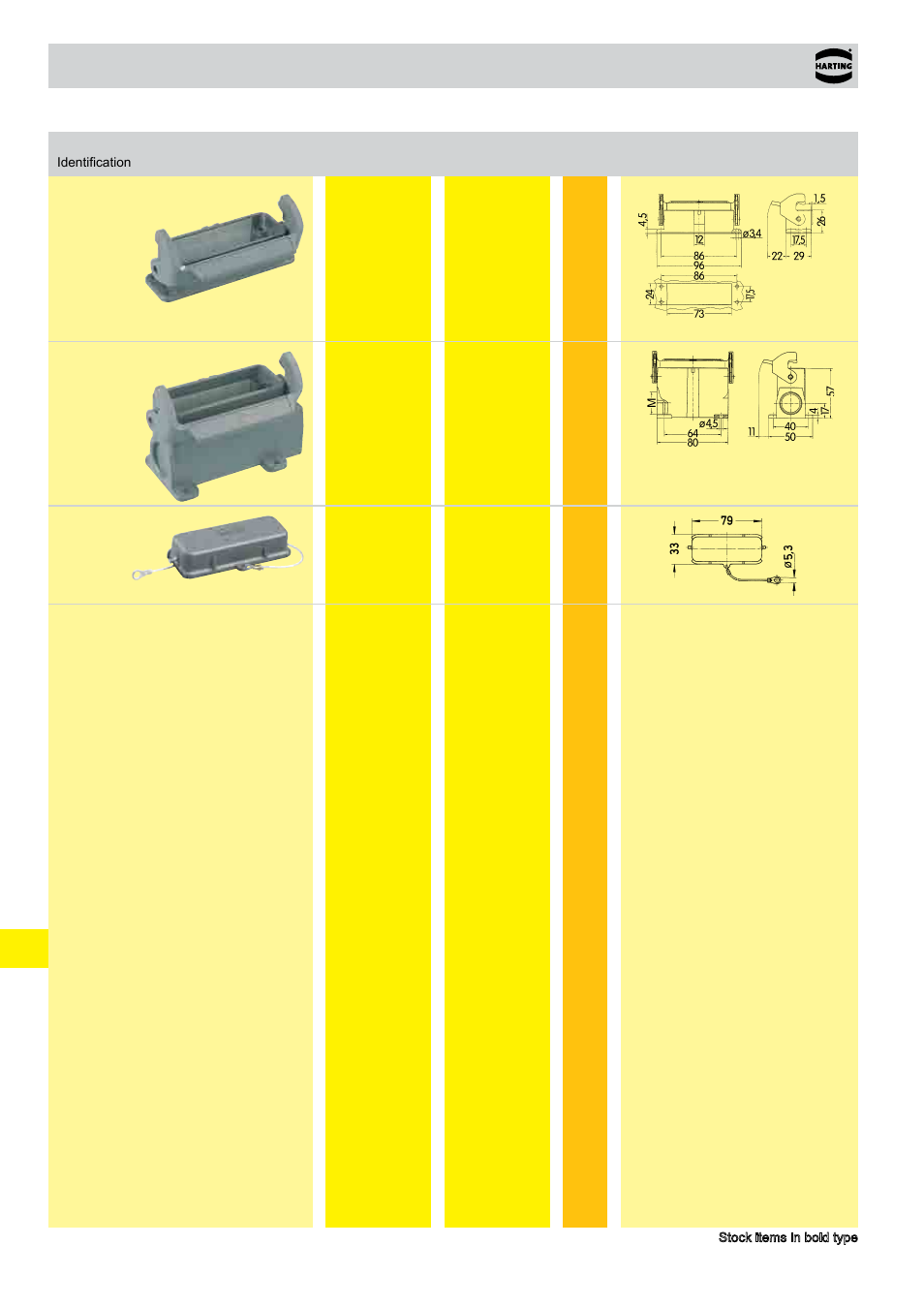 Standard hoods/housings han a, Size 16 a | Northern Connectors Harting HAN Industrial Rectangular Connectors User Manual | Page 24 / 108