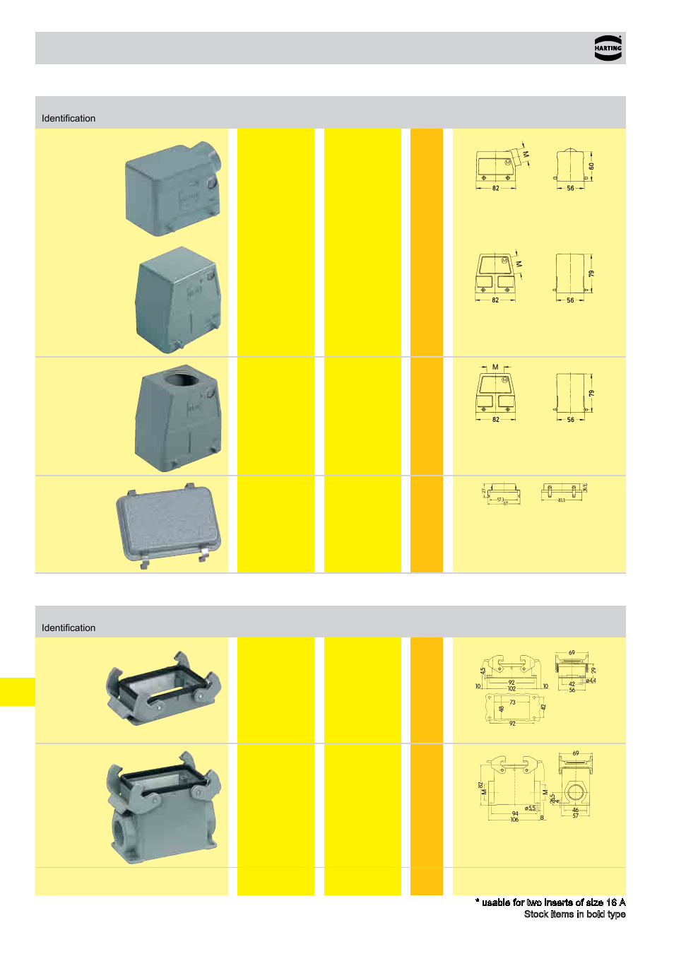 Size han, 32 a, Standard hoods/housings | Standard hoods/housings han a, Size 32 a | Northern Connectors Harting HAN Industrial Rectangular Connectors User Manual | Page 26 / 108