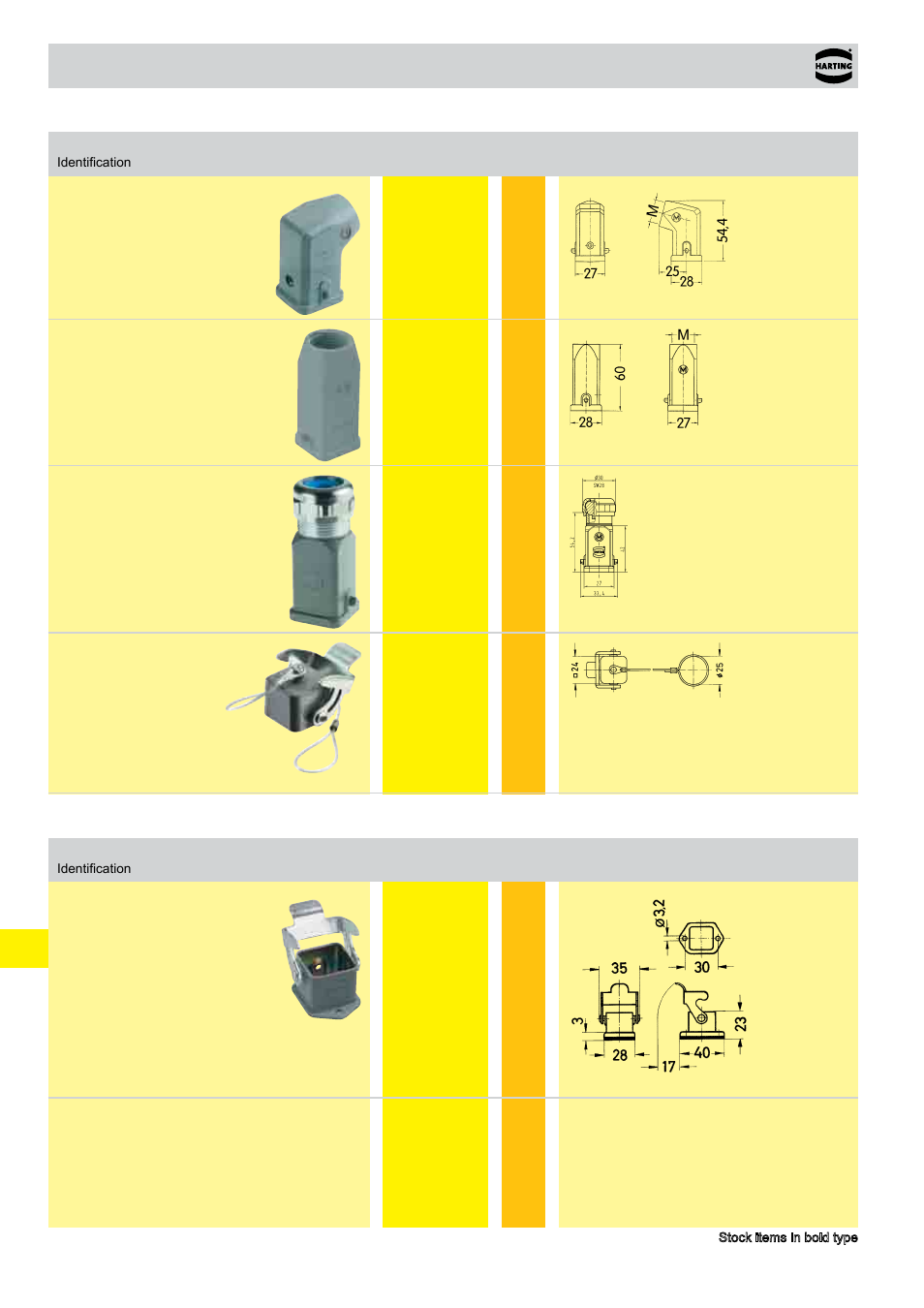 Size han, Standard hoods/housings, Standard hoods/housings han a | Size 3 a | Northern Connectors Harting HAN Industrial Rectangular Connectors User Manual | Page 4 / 108