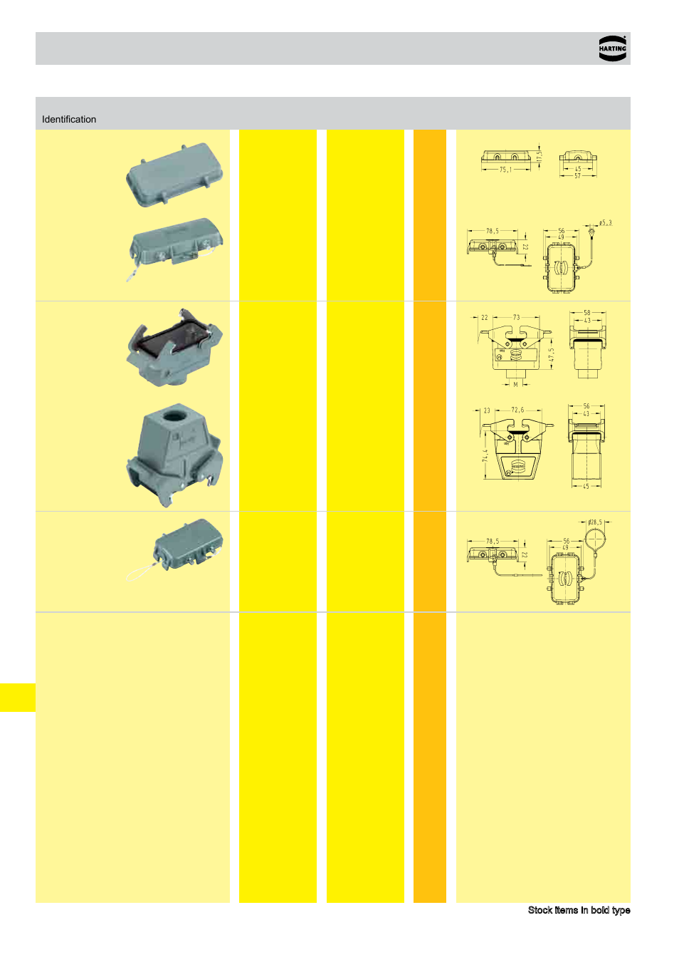 Standard hoods/housings han, Size 10 b | Northern Connectors Harting HAN Industrial Rectangular Connectors User Manual | Page 44 / 108
