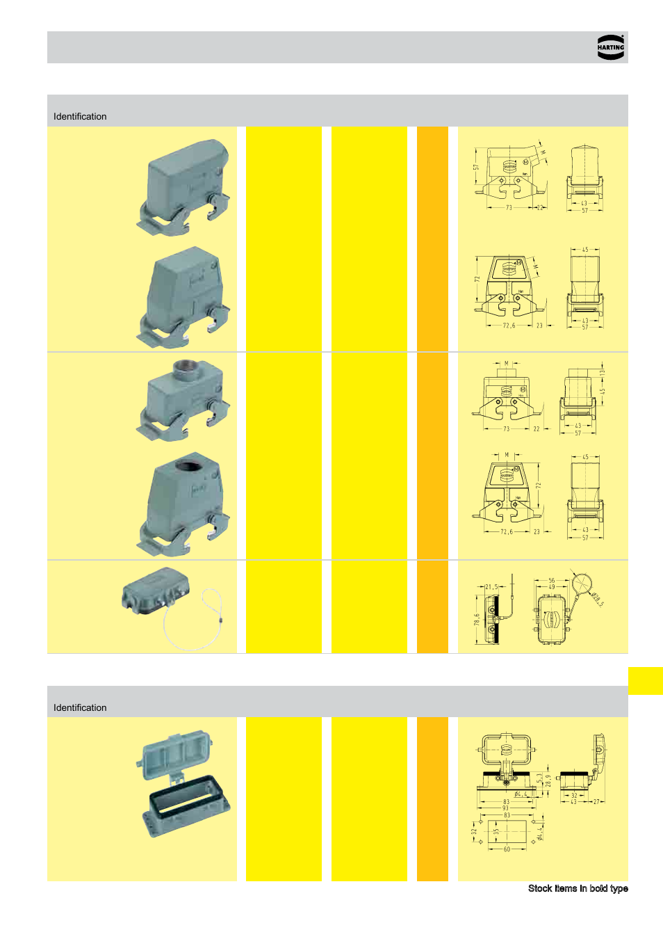 Standard hoods/housings han, Size 10 b | Northern Connectors Harting HAN Industrial Rectangular Connectors User Manual | Page 49 / 108