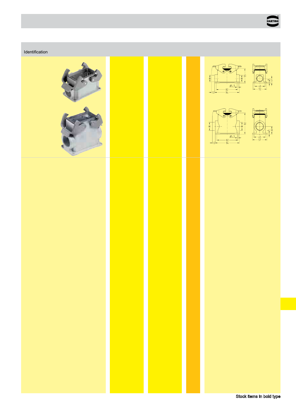 Hoods/housings han, Emc/b, Size 10 b | Northern Connectors Harting HAN Industrial Rectangular Connectors User Manual | Page 59 / 108