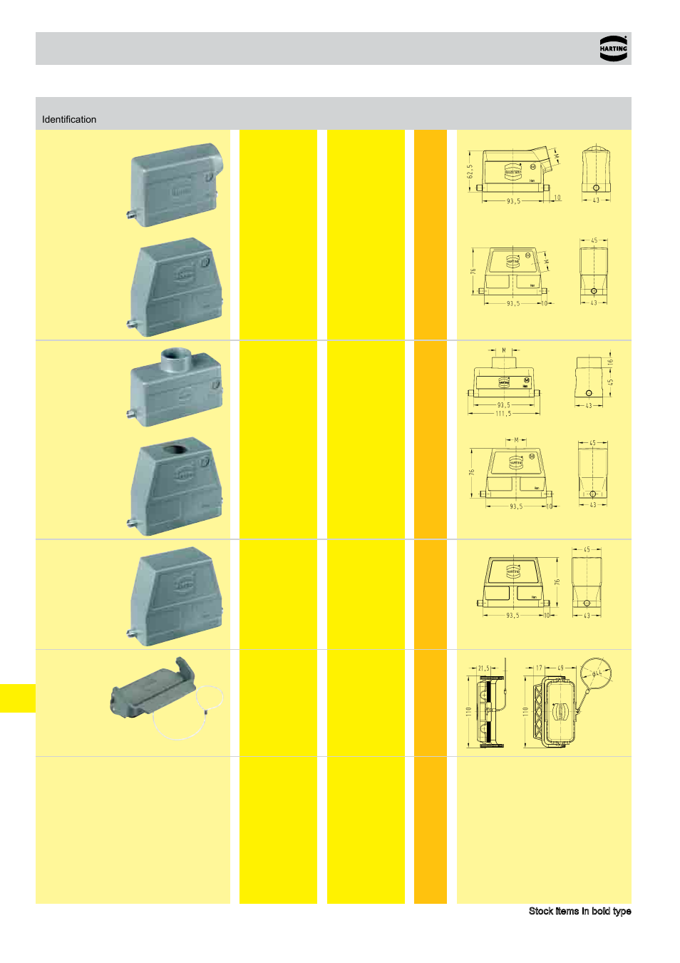 Standard hoods/housings han, Size 16 b | Northern Connectors Harting HAN Industrial Rectangular Connectors User Manual | Page 70 / 108