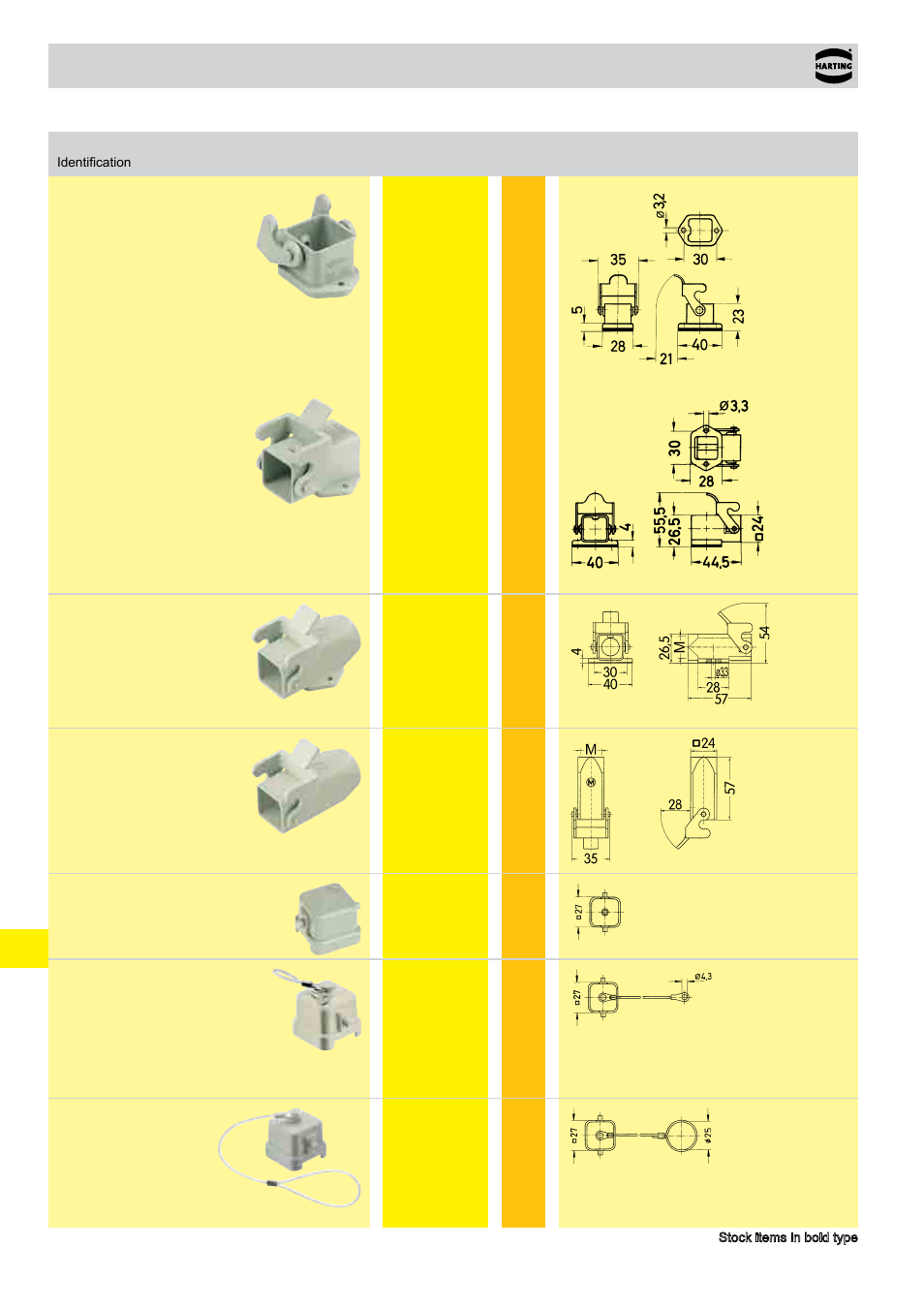 Standard hoods/housings han a, Size 3 a | Northern Connectors Harting HAN Industrial Rectangular Connectors User Manual | Page 8 / 108