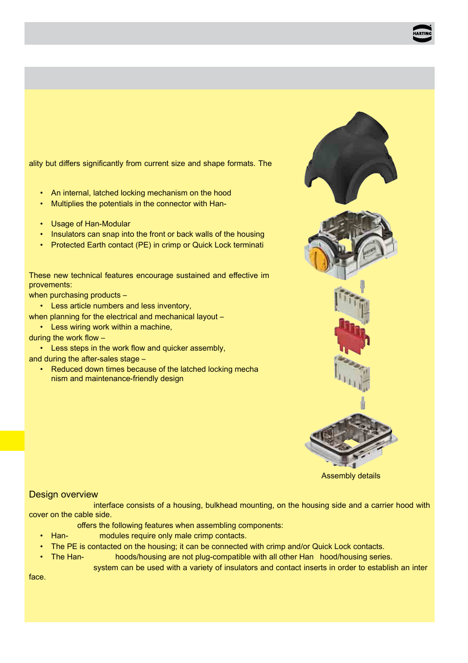 Description of the han- yellock, System, Han- yellock | System the han- yellock, A special han, Connector | Northern Connectors Harting Han-Yellock Industrial Connectors User Manual | Page 2 / 38