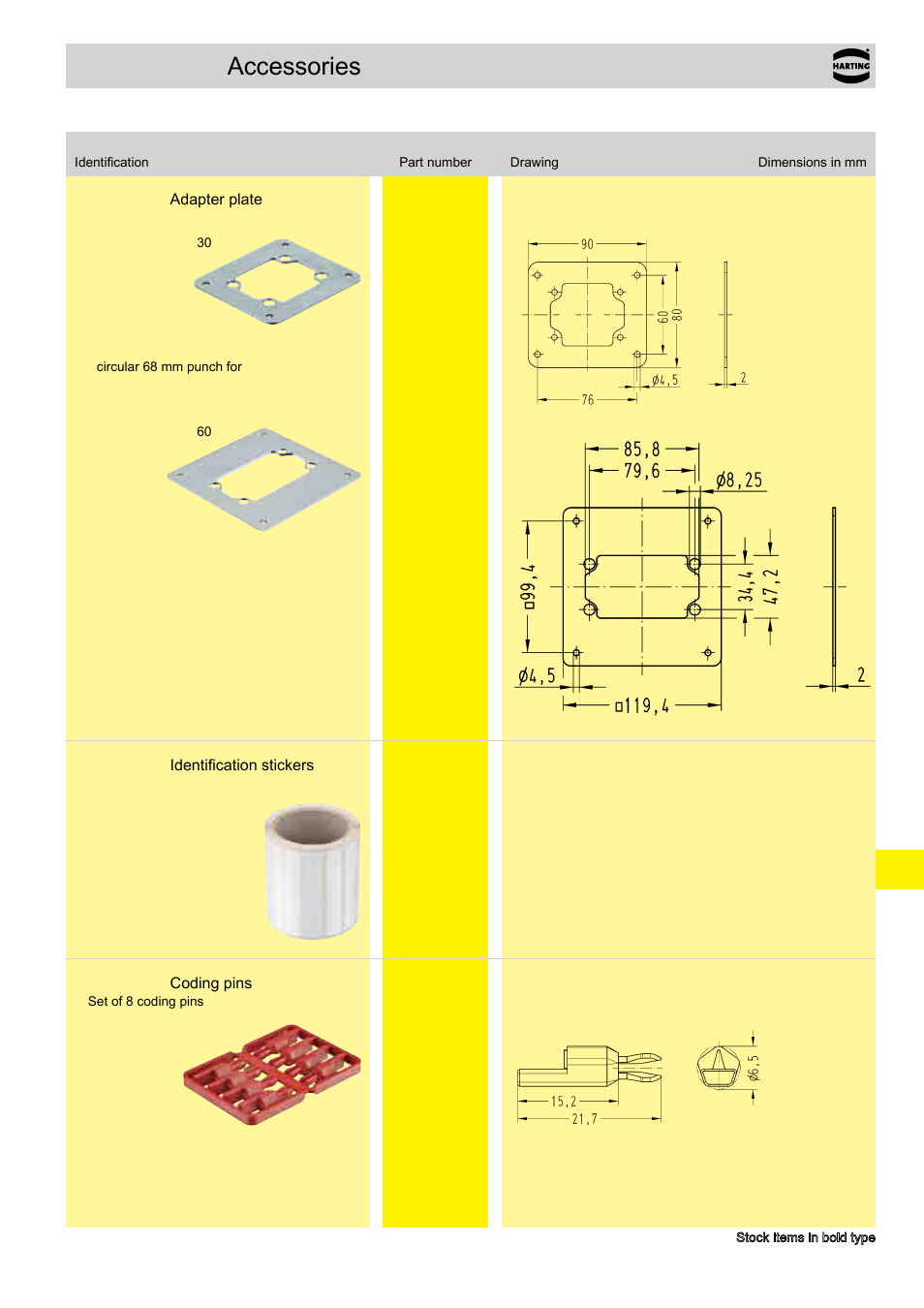 Han- yellock, Accessories | Northern Connectors Harting Han-Yellock Industrial Connectors User Manual | Page 37 / 38