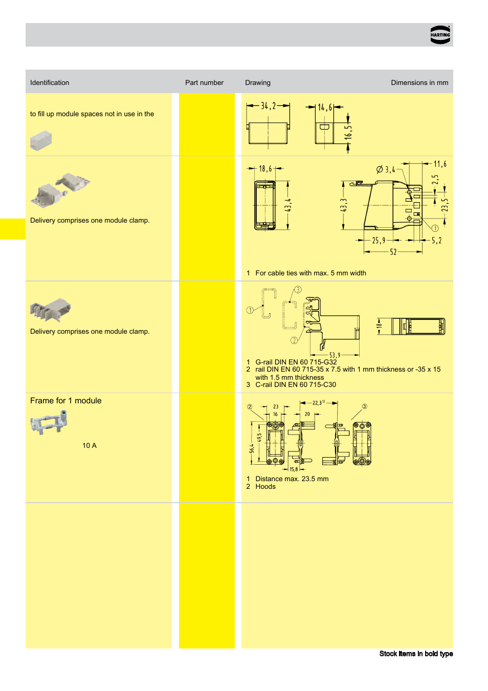 Han-modular, Accessories | Northern Connectors Harting Han-Modular Connectors User Manual | Page 124 / 124