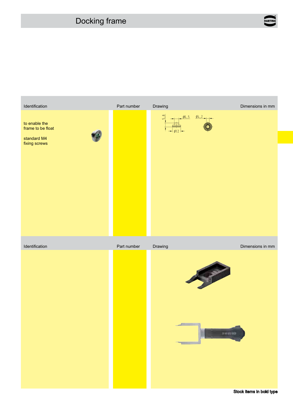 Han-modular, Docking frame | Northern Connectors Harting Han-Modular Connectors User Manual | Page 19 / 124