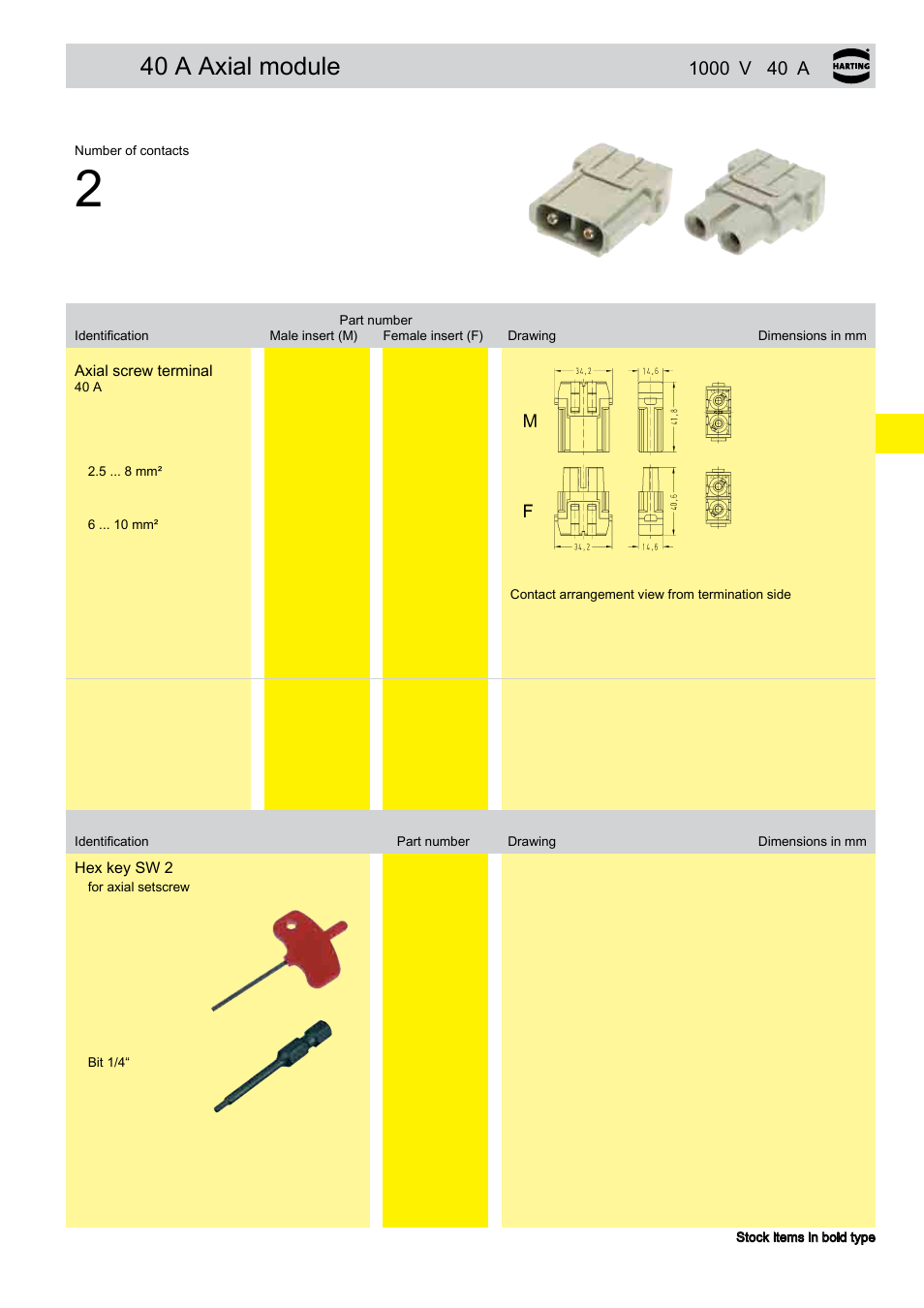 40 a axial module | Northern Connectors Harting Han-Modular Connectors User Manual | Page 41 / 124