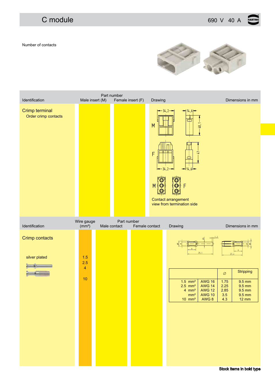 C module | Northern Connectors Harting Han-Modular Connectors User Manual | Page 47 / 124