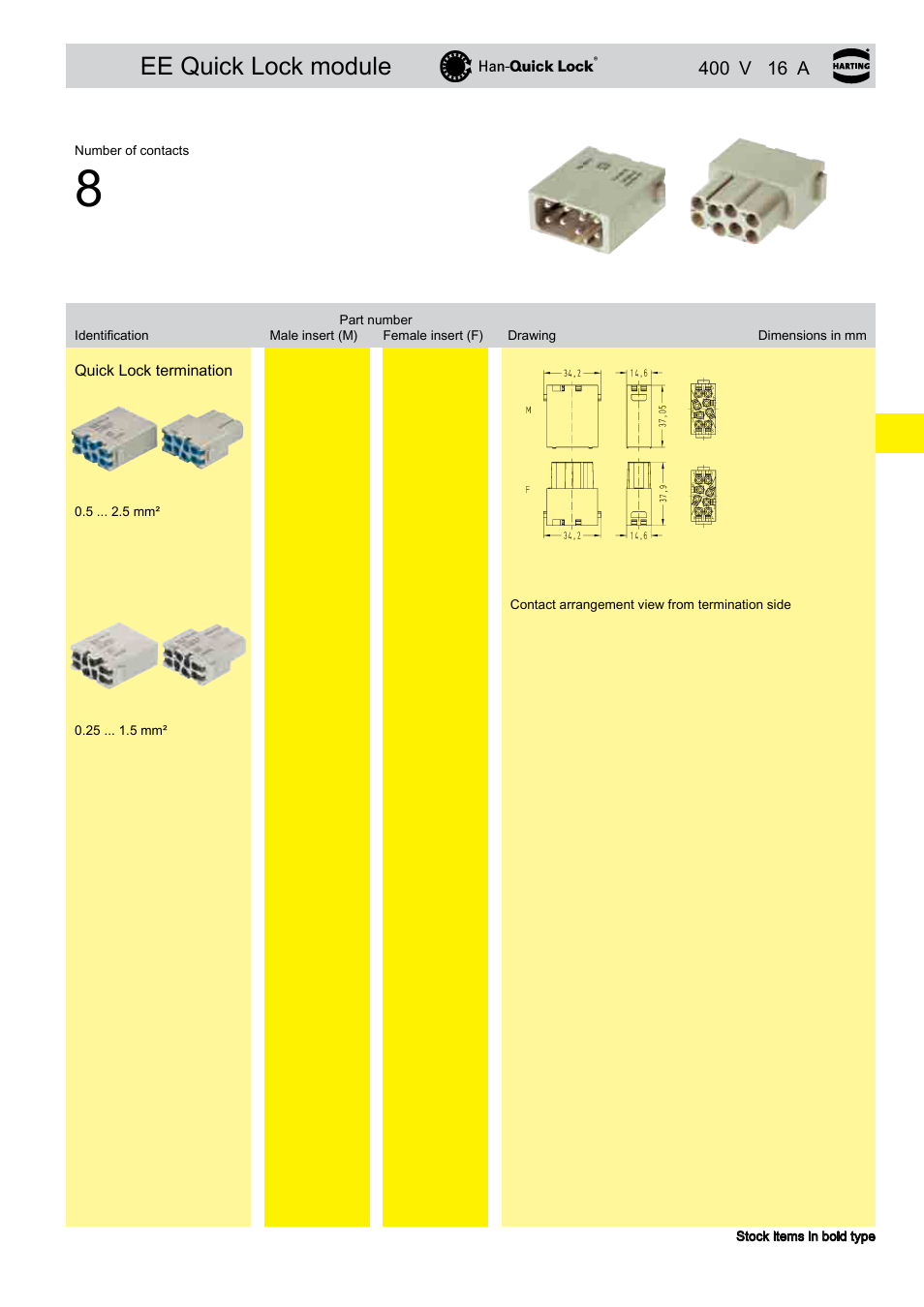 Ee quick lock module | Northern Connectors Harting Han-Modular Connectors User Manual | Page 59 / 124