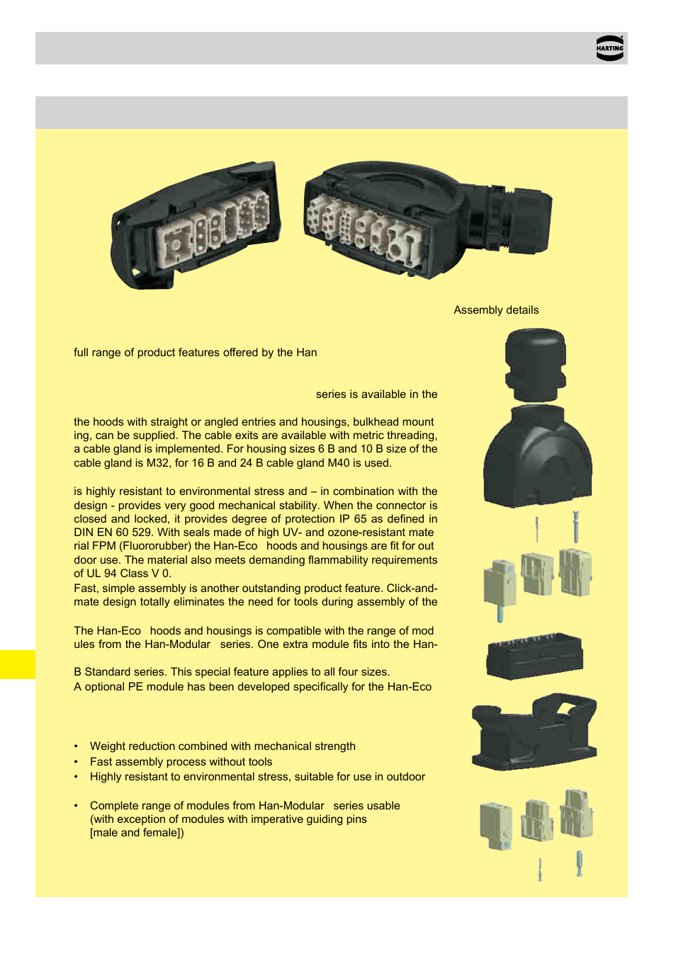 Description of the han-eco, System, Han-eco | Northern Connectors Harting Han-Eco Industrial Connectors User Manual | Page 2 / 26