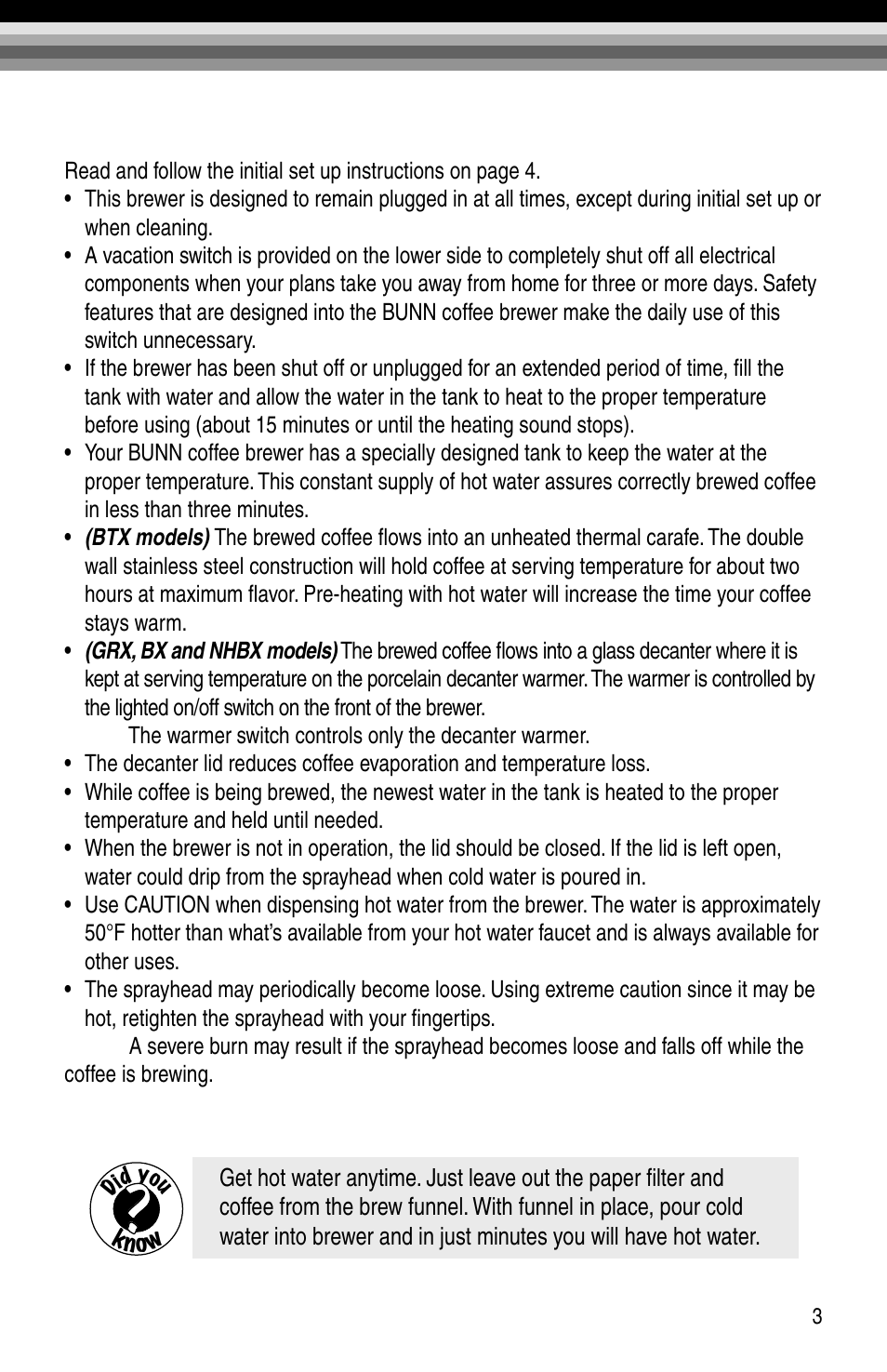 Bunn BTX-B User Manual | Page 5 / 16